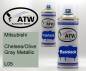 Preview: Mitsubishi, Chelsea/Olive Gray Metallic, L05: 400ml Sprühdose + 400ml Klarlack - Set, von ATW Autoteile West.